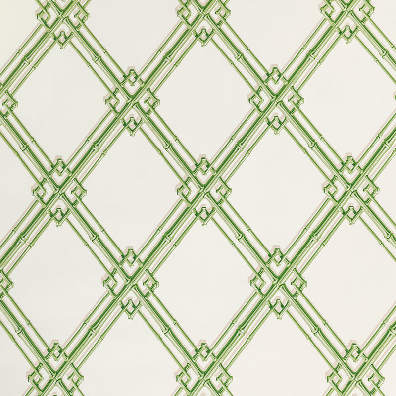 BRUNSCHWIG & FILS - TREILLAGE DE BAMBOU- LEAF - Wallcovering by the Roll LEAF
