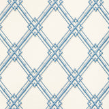 BRUNSCHWIG & FILS - TREILLAGE DE BAMBOU- BLUE - Wallcovering by the Roll