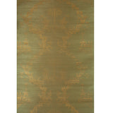 BRUNSCHWIG & FILS - CHIRI ON SISAL & COTTON- GOLD ON SPRING GREEN - Wallcovering by the Roll