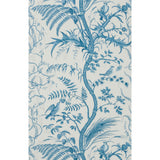 BRUNSCHWIG & FILS - BIRD AND THISTLE- BLUE - Wallcovering by the Roll
