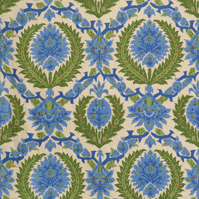 BRUNSCHWIG & FILS - ZENOBIA LINEN PRINT- CANTON BLUE/GREEN - Fabric by the Yard - BR-700018_221