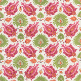 BRUNSCHWIG & FILS - KASHMIRI LINEN PRINT- PINK/GREEN - Fabric by the Yard