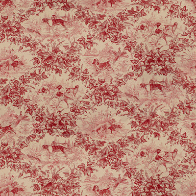 BRUNSCHWIG & FILS - ON POINT COTTON PRINT- RED - Fabric by the Yard - BR-70416_166