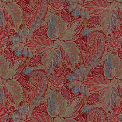 BRUNSCHWIG & FILS - CHANDIGARH COTTON AND LINEN PRINT- GARNET - Fabric by the Yard - BR-70423_179