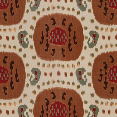 BRUNSCHWIG & FILS - SAMARKAND COTTON AND LINEN PRINT- BROWN ON BEIGE - Fabric by the Yard - BR-71110_08