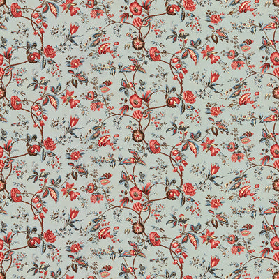 BRUNSCHWIG & FILS - BOUGAINVILLE COTTON PRINT- BLEU - Fabric by the Yard - BR-71309_222