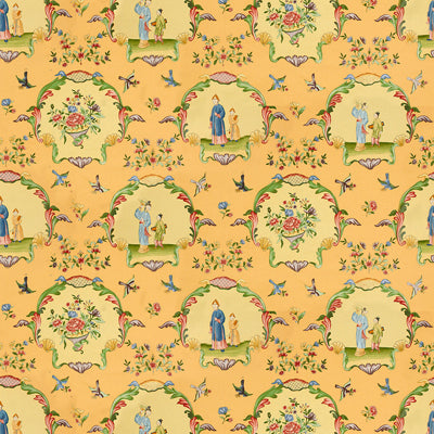 BRUNSCHWIG & FILS - ECOLE CHINOISE- JAUNE - Fabric by the Yard - BR-71613_02