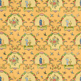 BRUNSCHWIG & FILS - ECOLE CHINOISE- JAUNE - Fabric by the Yard