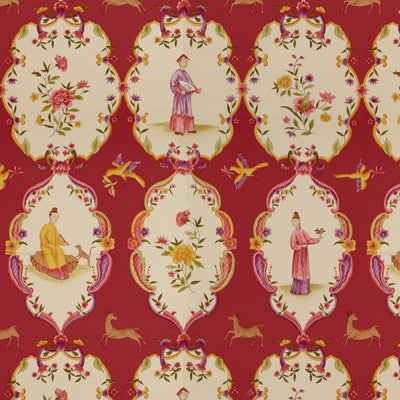 BRUNSCHWIG & FILS - GEISHA- LACQUER RED/PURPLE - Fabric by the Yard - BR-71615_175