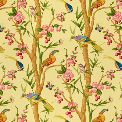 BRUNSCHWIG & FILS - TOUCANS- JAUNE - Fabric by the Yard - BR-71622_01
