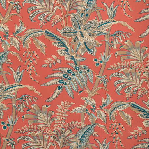 BRUNSCHWIG & FILS - SEYCHELLES COTTON PRINT- CORAL - Fabric by the Yard CORAL