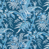 BRUNSCHWIG & FILS - SEYCHELLES COTTON PRINT- NAVY - Fabric by the Yard