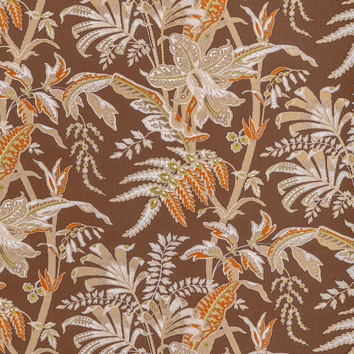 BRUNSCHWIG & FILS - SEYCHELLES COTTON PRINT- MOCHA - Fabric by the Yard MOCHA