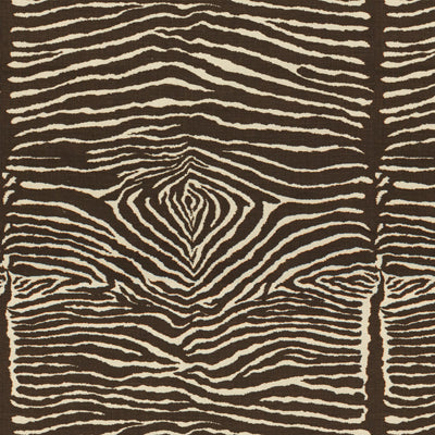 BRUNSCHWIG & FILS - LE ZEBRE LINEN PRINT- CHARCOAL BROWN AND WHITE - Fabric by the Yard - BR-79168_08