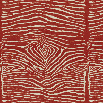 BRUNSCHWIG & FILS - LE ZEBRE LINEN PRINT- RED - Fabric by the Yard - BR-79168_19