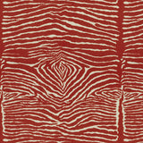 BRUNSCHWIG & FILS - LE ZEBRE LINEN PRINT- RED - Fabric by the Yard