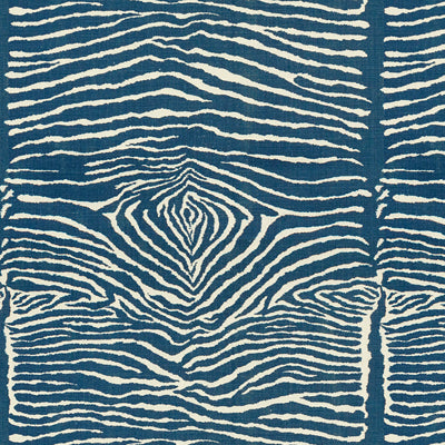BRUNSCHWIG & FILS - LE ZEBRE LINEN PRINT- INDIGO - Fabric by the Yard - BR-79168_5
