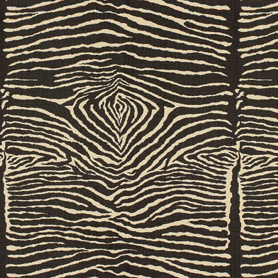 BRUNSCHWIG & FILS - LE ZEBRE LINEN PRINT- BLACK - Fabric by the Yard - BR-79168_81