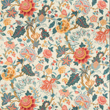 BRUNSCHWIG & FILS - NIZAM COTTON PRINT- RED/BLUE - Fabric by the Yard