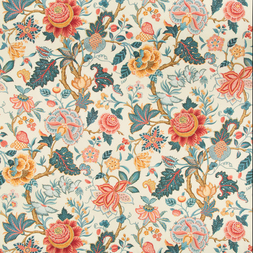BRUNSCHWIG & FILS - NIZAM COTTON PRINT- RED/BLUE - Fabric by the Yard RED/BLUE