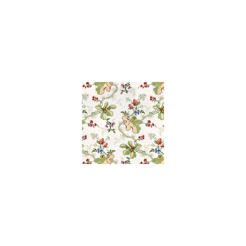 BRUNSCHWIG & FILS - FABRIANO COTTON AND LINEN PRINT- WHITE - Fabric by the Yard WHITE