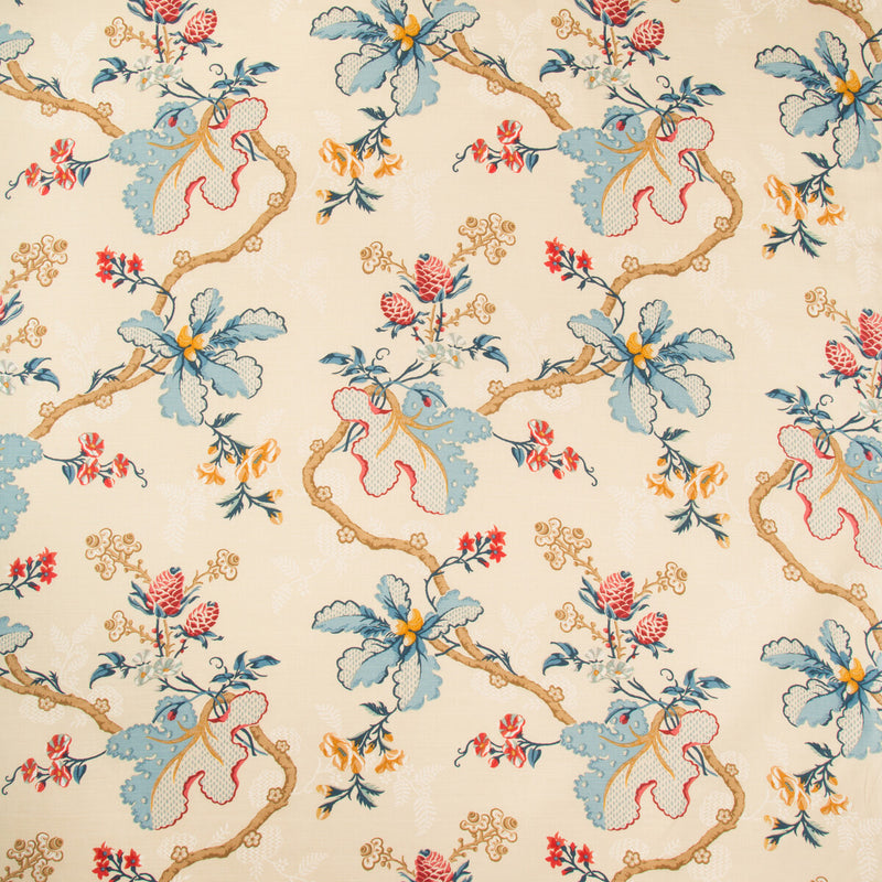 BRUNSCHWIG & FILS - FABRIANO COTTON AND LINEN PRINT- CREAM - Fabric by the Yard CREAM