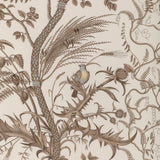 BRUNSCHWIG & FILS - BIRD AND THISTLE COTTON PRINT- BEIGE - Fabric by the Yard