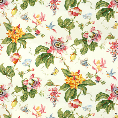 BRUNSCHWIG & FILS - PARFUM D ETE COTTON PRINT- WHITE - Fabric by the Yard - BR-79499_000