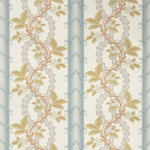 BRUNSCHWIG & FILS - JOSSELIN COTTON AND LINEN PRINT- SLATE/GREY - Fabric by the Yard SLATE/GREY