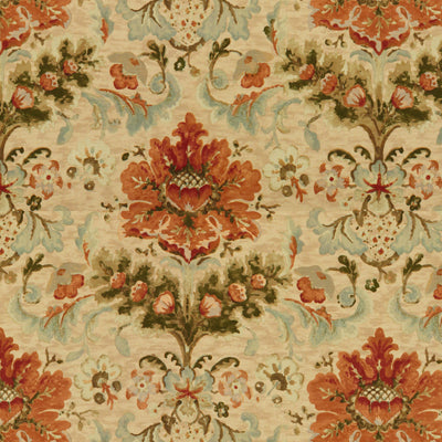 BRUNSCHWIG & FILS - WINDSOR DAMASK COTTON & LINEN PRINT- COPPER ON SAND - Fabric by the Yard - BR-79574_847