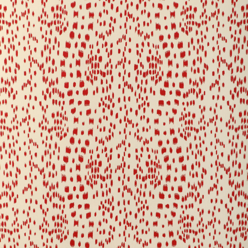 BRUNSCHWIG & FILS - LES TOUCHES COTTON PRINT- RED - Fabric by the Yard RED