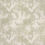 BRUNSCHWIG & FILS - ROCAILLE FLORAL COTTON PRINT- MOSS - Fabric by the Yard