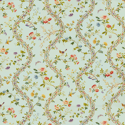 BRUNSCHWIG & FILS - SILK ROAD COTTON PRINT- OPAL - Fabric by the Yard - BR-79681_205