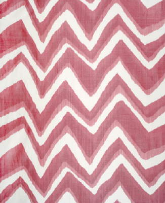 BRUNSCHWIG & FILS - CHEVRON BAR SILK WARP PRINT- BERRY - Fabric by the Yard - BR-79785_140
