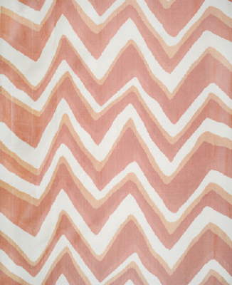 BRUNSCHWIG & FILS - CHEVRON BAR SILK WARP PRINT- CORAL - Fabric by the Yard - BR-79785_634