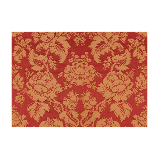 BRUNSCHWIG & FILS - MOULINS DAMASK- ROUGE/IVOIRE - Fabric by the Yard ROUGE/IVOIRE