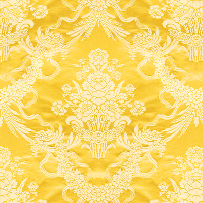 BRUNSCHWIG & FILS - CHARLIEU LAMPAS- JAUNE/IVOIRE - Fabric by the Yard - BR-81036_D