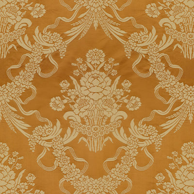 BRUNSCHWIG & FILS - CHARLIEU LAMPAS- COGNAC/IVOIRE - Fabric by the Yard - BR-81036_E