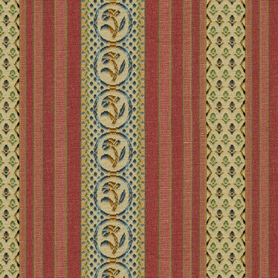 BRUNSCHWIG & FILS - RAYURE FLEURETTE- BEGONIA - Fabric by the Yard - BR-89354_129