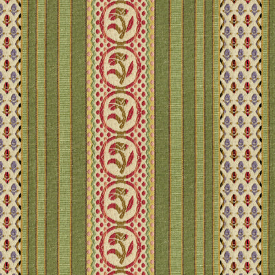 BRUNSCHWIG & FILS - RAYURE FLEURETTE- WILLOW - Fabric by the Yard - BR-89354_466