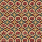 BRUNSCHWIG & FILS - FABIENNE WOVEN TAPESTRY- RED BLUE - Fabric by the Yard