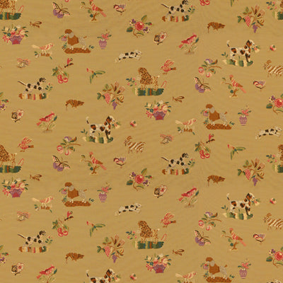 BRUNSCHWIG & FILS - ANIMALITOS WOVEN TAPESTRY- CAMEL - Fabric by the Yard - BR-89477_075