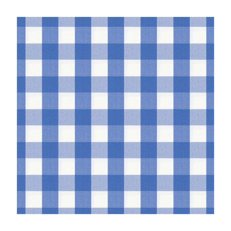 BRUNSCHWIG & FILS - EXCHEQUER COTTON CHECK- CORNFLOWER - Fabric by the Yard CORNFLOWER