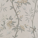 G P & J BAKER - PEONY & BLOSSOM- DOVE/SILVER - Wallcovering by the Roll