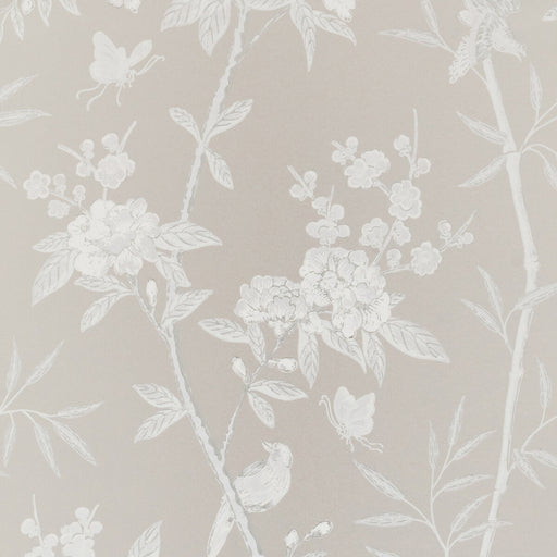 G P & J BAKER - PEONY & BLOSSOM- SOFT GREY - Wallcovering by the Roll SOFT GREY