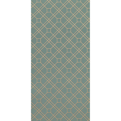 G P & J BAKER - LANGDALE TRELLIS- TEAL/BRONZE - Wallcovering by the Roll TEAL/BRONZE