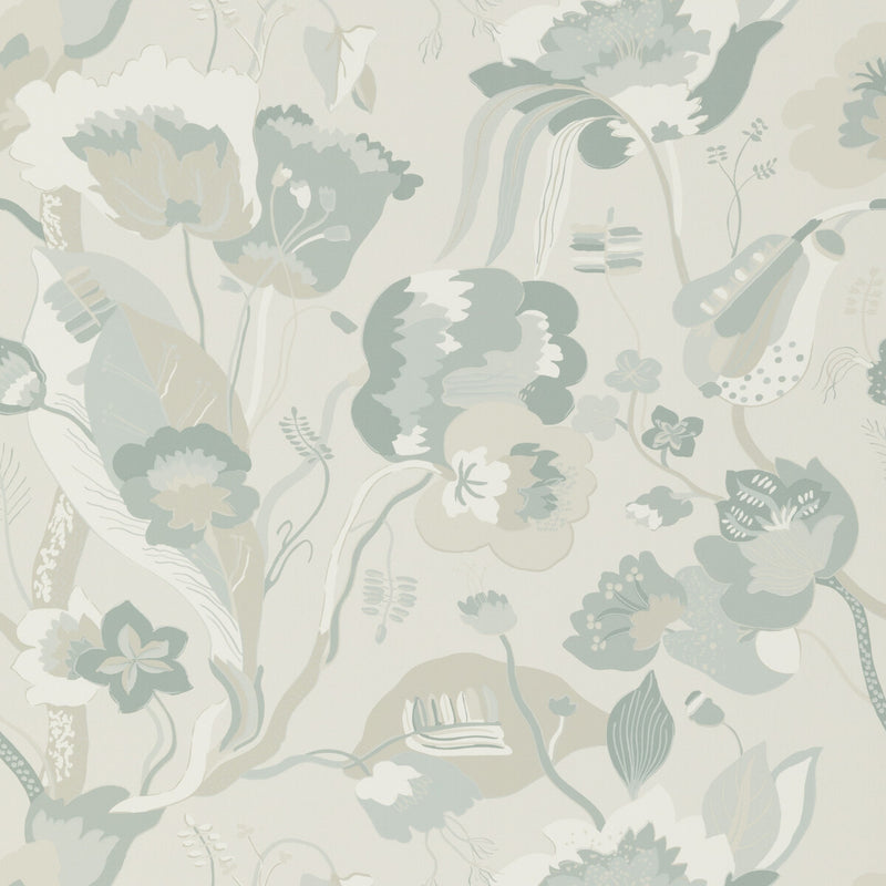 G P & J BAKER - CALIFORNIA- SOFT BLUE - Wallcovering by the Roll SOFT BLUE