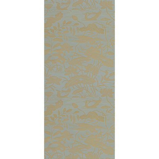 G P & J BAKER - HERON & LOTUS FLOWER- EUCALYPTUS - Wallcovering by the Roll EUCALYPTUS