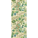 G P & J BAKER - MAGNOLIA- EMERALD/TEAL - Wallcovering by the Roll
