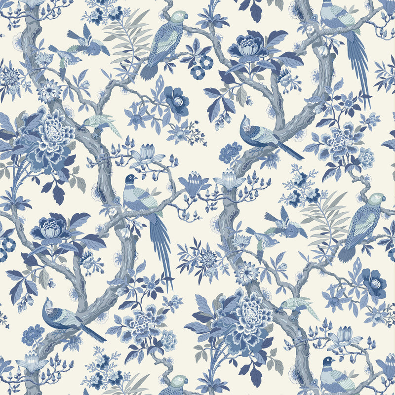 G P & J BAKER - ELTHAM- INDIGO - Wallcovering by the Roll INDIGO